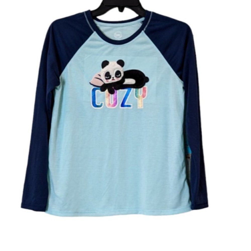 Wonder Nation Girls Size XXL 18 Mint Blue Long Sleeve Pullover T-Shirt